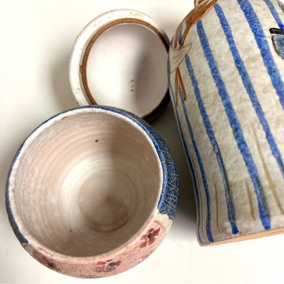 ITALICA ARS 2-piece Vintage MID CENTURY MODIGLIANI POTTERY 8.5” Peasant Women - Picture 12 of 13